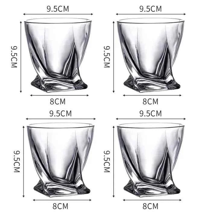 Copo de Whisky Cristal Twist Lumi Homi - 4 Unidades
