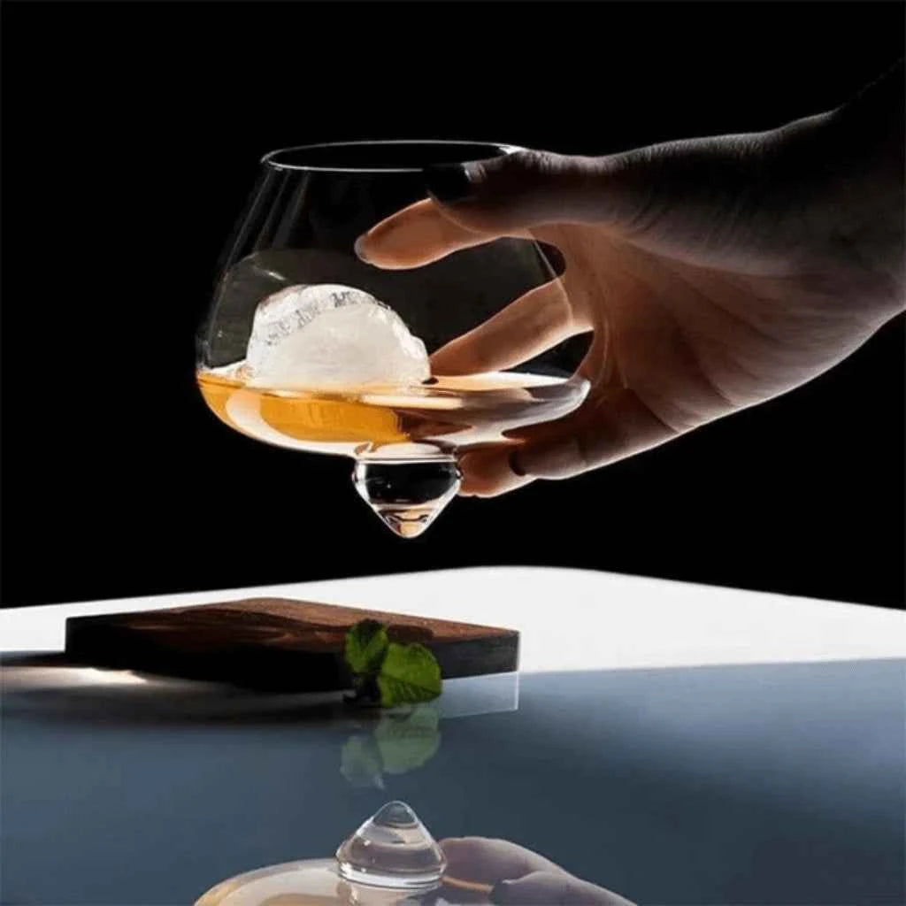 Copo de Whisky Cristal Base Rotativa Lumi Homi - 1 Unidade