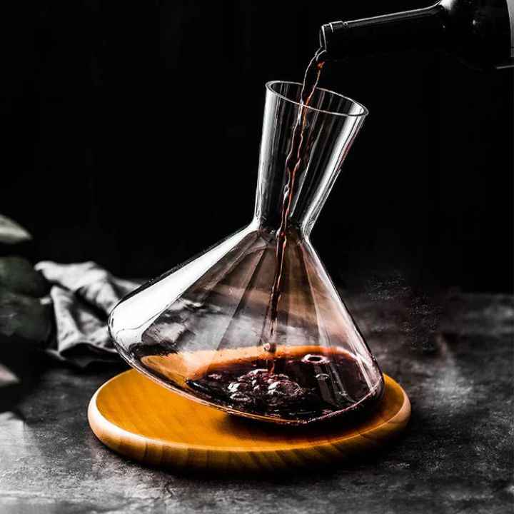 Decanter de Vinho Base Giratória Criativo Lumi Homi
