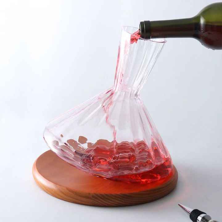 Decanter de Vinho Base Giratória Criativo Lumi Homi
