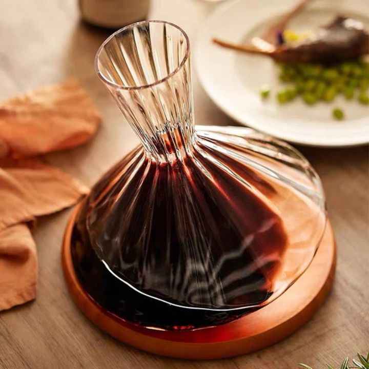 Decanter de Vinho Base Giratória Criativo Lumi Homi