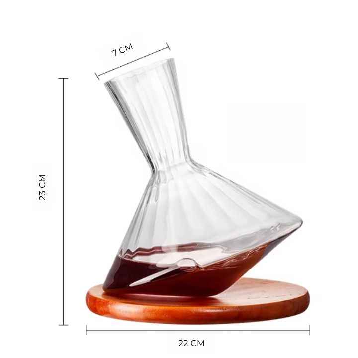 Decanter de Vinho Base Giratória Criativo Lumi Homi