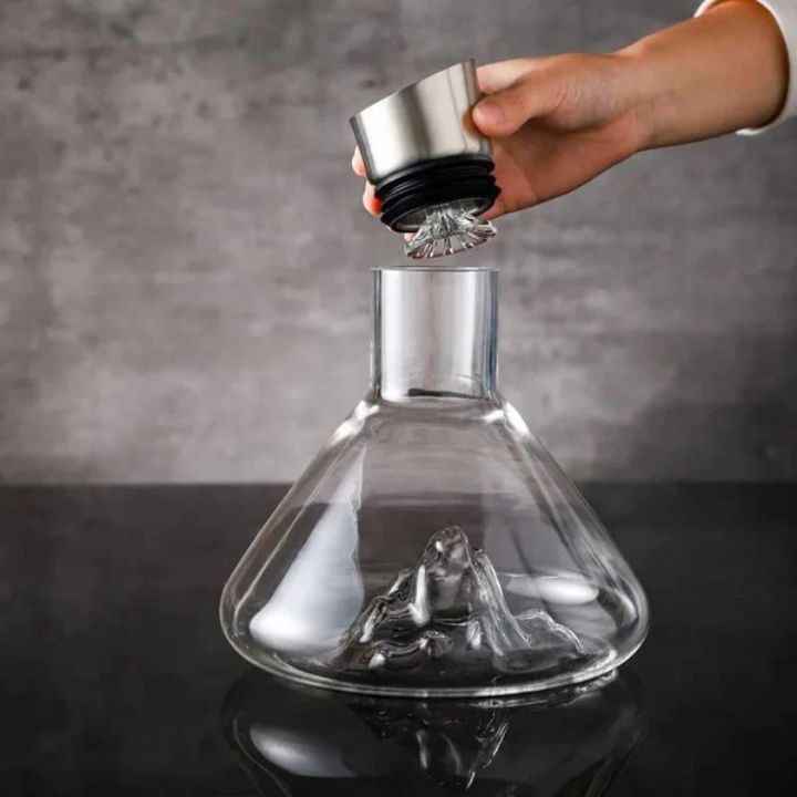 Decanter de Vinho Iceberg com Aerador Lumi Homi