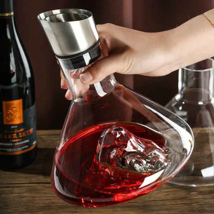 Decanter de Vinho Iceberg com Aerador Lumi Homi