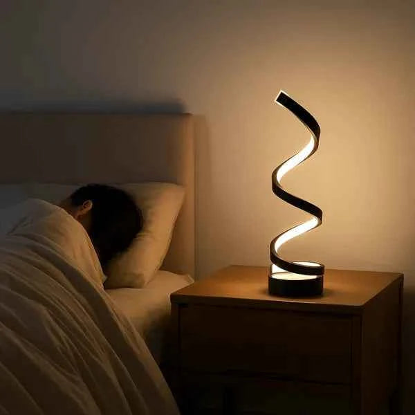 Luminária de Mesa em Led Ondular com Base Lumi Homi