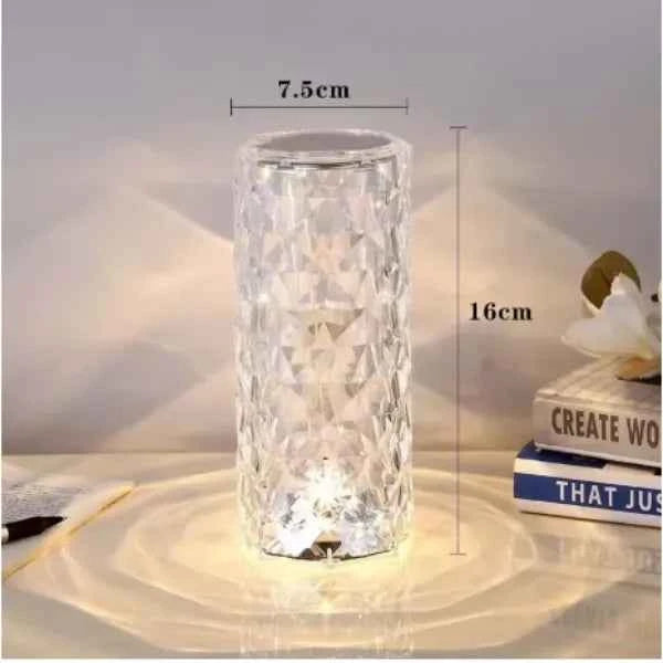 Luminária de Mesa para Quarto LED Cristal Lumi Homi