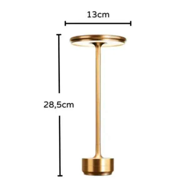 Luminária de Mesa sem Fio Dourada Orbital Lumi Homi