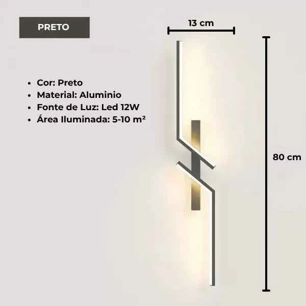 Luminária de Parede sem Fio LED Clarie Lumi Homi