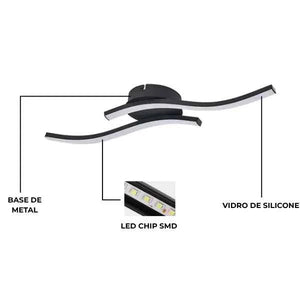 Luminária de Teto para Sala LED Waves Lumi Homi