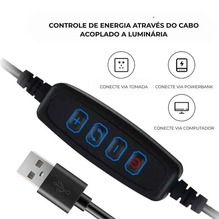 Luminária de Mesa em Led Ondular sem Base Lumi Homi