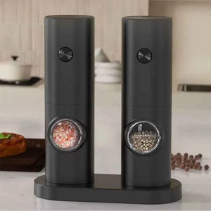 Moedor de Sal Nero Elétrico Lumi Homi - 2 Unidades + Suporte