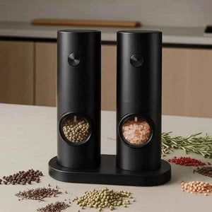 Moedor de Temperos Nero Elétrico Lumi Homi - 2 Unidades + Suporte