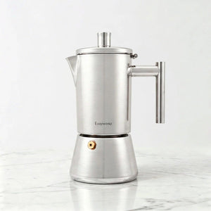 Cafeteira italiana moka inox Amalfi 300 ml em aco inox polido
