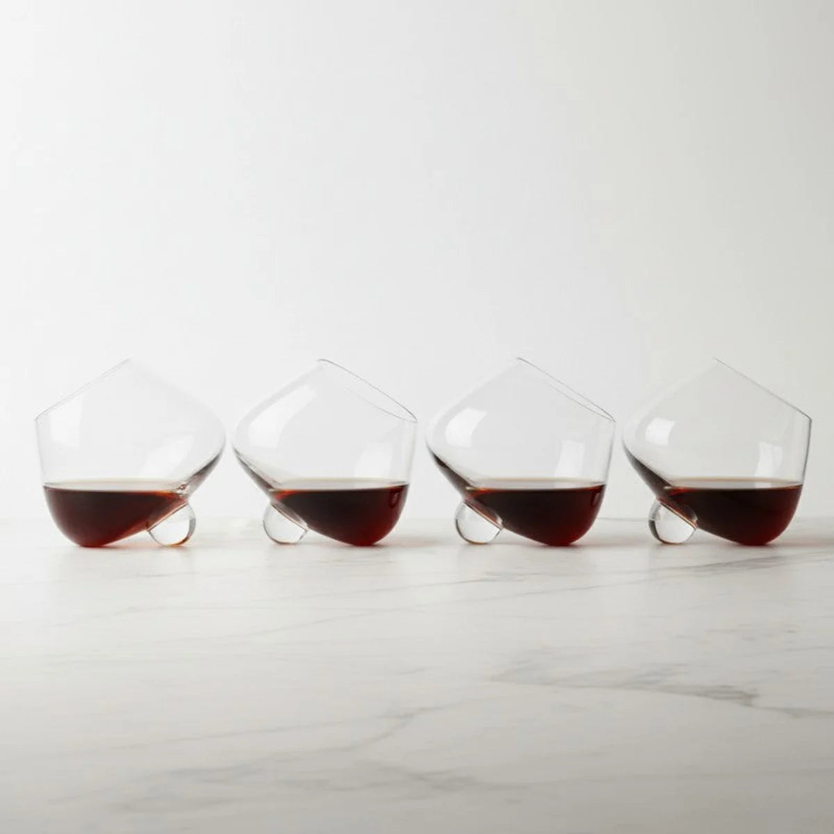 Copo de Whisky Cristal Base Rotativa Lumi Homi conjunto com 4 unidades