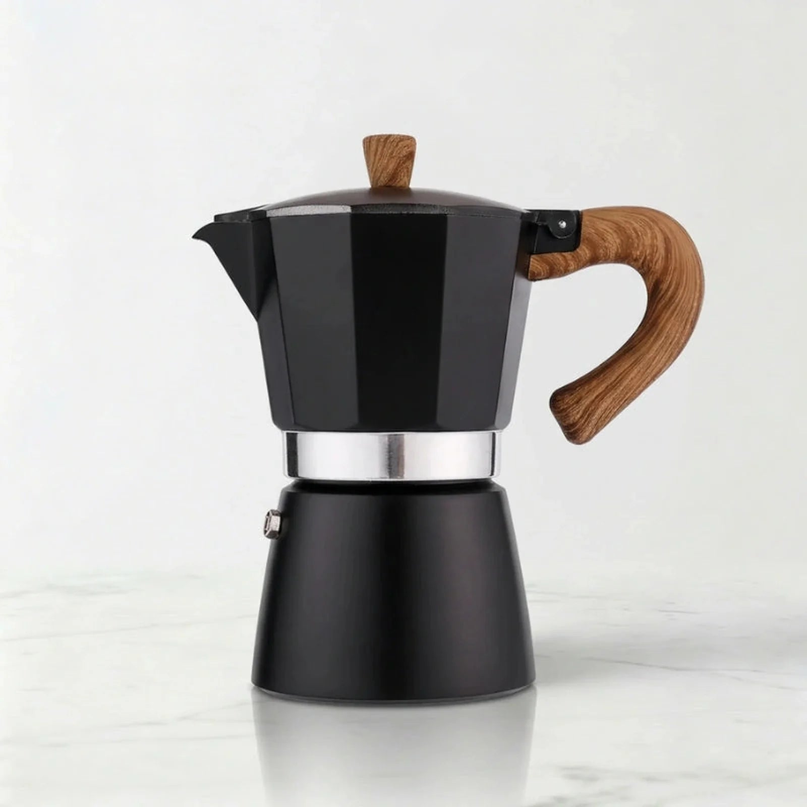 Cafeteira italiana moka Torino Preta de alumínio 300 ml