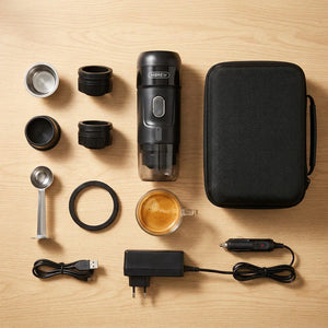 Kit da cafeteira portatil HiBREW com case e acessorios