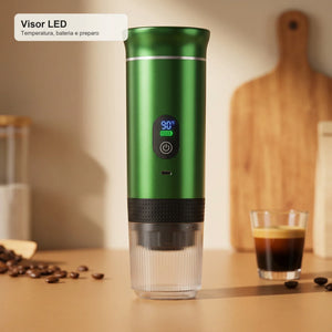 Visor LED da cafeteira portátil verde Lumi Homi