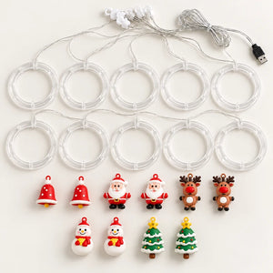 Conjunto com 10 aros, 10 personagens e cabo USB