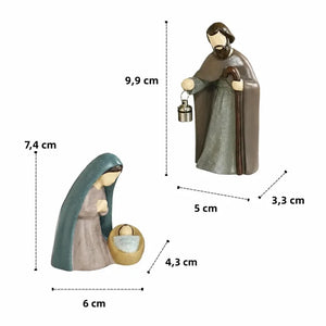 Medidas em centímetros das duas peças do Presépio de Natal Iluminado