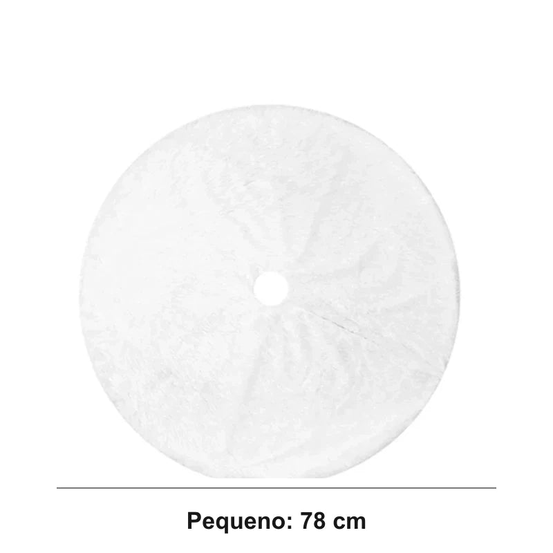 Saia para árvore de Natal branca tamanho pequeno 78 cm