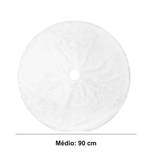 Saia para árvore de Natal branca tamanho médio 90 cm