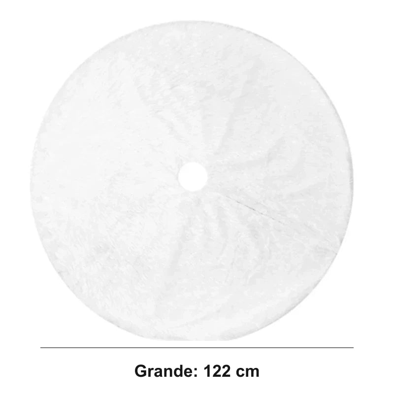 Saia para árvore de Natal branca tamanho grande 122 cm