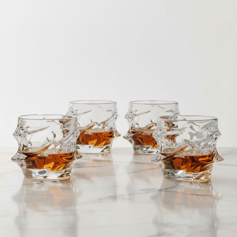 Kit com 4 Copos de Whisky Japonês Kyoto Lumi Homi