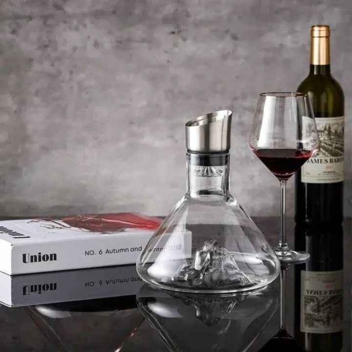 Decanter de Vinho Iceberg com Aerador Lumi Homi