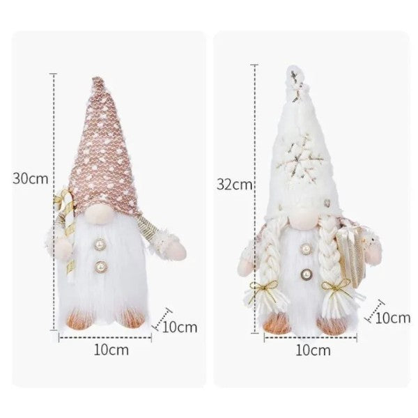 Medidas dos dois gnomos iluminados