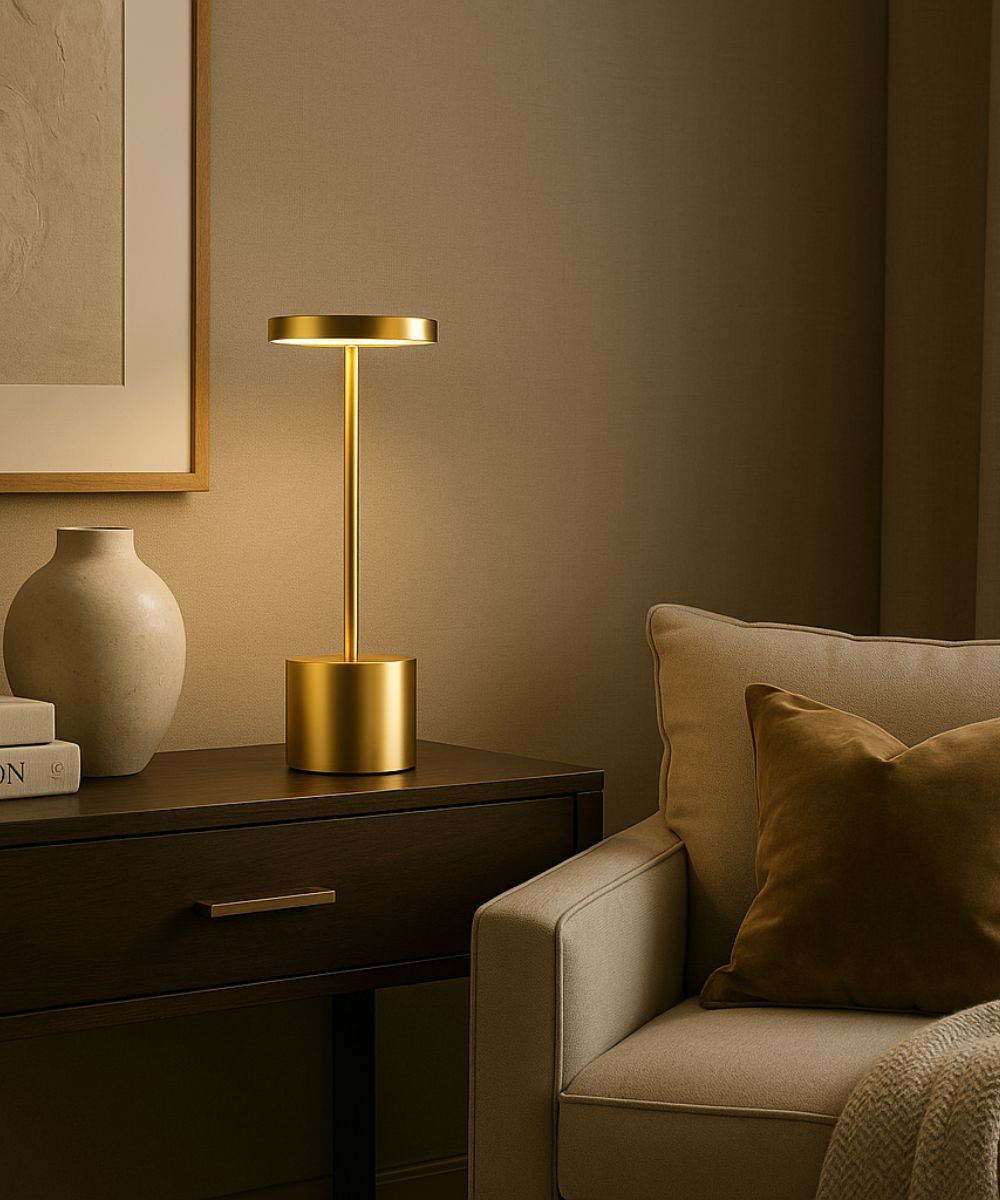 LUMINARIA-DE-MESA-EM-LED-DOURADA