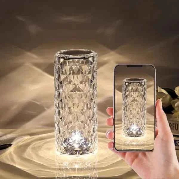 Luminária de Mesa para Quarto LED Cristal Lumi Homi