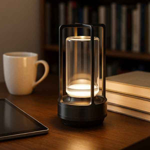 Luminária para Mesa de Estudo Preta LED Eternity Lumi Homi