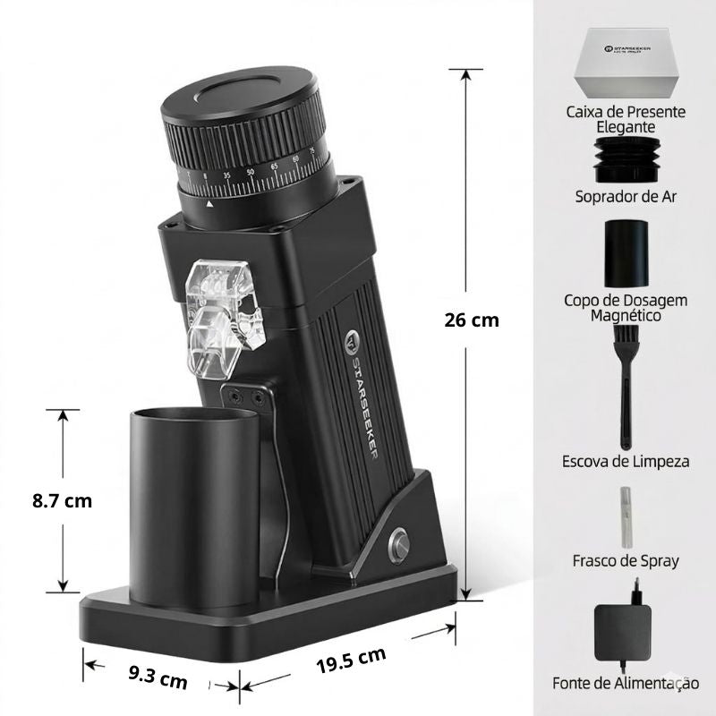 スター ジャイロへ―メーカ MGH2512 Moedor de Café Starseeker E55PRO | A Magnificência da Extração
