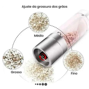 Moedor de Pimenta 2 em 1 Inox Lumi Homi