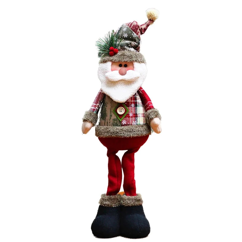 Variante Papai Noel natalino com pernas extensíveis em fundo branco