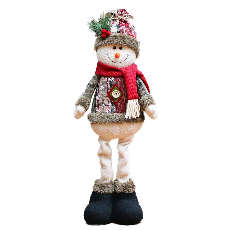Variante Boneco de Neve natalino com cachecol vermelho em fundo branco