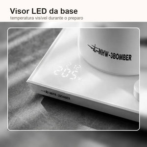 Visor LED da base da Chaleira Eletrica Bico de Ganso Branca MHW-3BOMBER