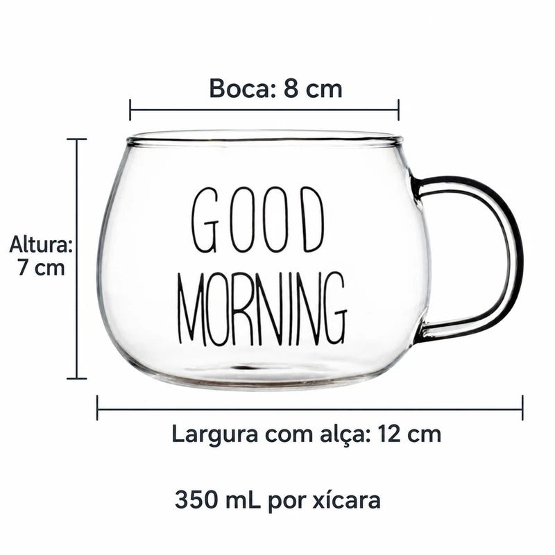 Medidas da Xícara Good Morning 350 mL