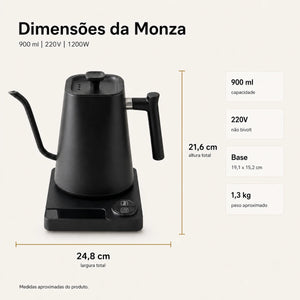 Dimensões e especificações da Chaleira Elétrica Monza
