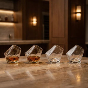 Kit com 4 Copos de Whisky Cristal Toronto Lumi Homi